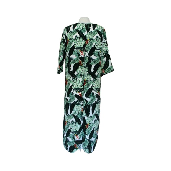 NWT RACHEL ZOE Tropical Green Leaf Print Cover Up - Picture 4 of 6